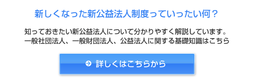 これだけは知っておきたい！新公益法人制度に関する基礎知識